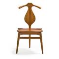 Hans wegner 1914  2007 johannes hansen valet chair denmark 1960s teak pine brass branded 37 14 x 20 x 21 provenance original owner
