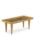 Jean royere 1902  1981 herbier coffee table france 1960s sycamore glass bronze jean royere tag 14 x 35 12 x 17 34 provenance christies sale 2714 61313 lot 349 galerie neo se