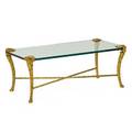 Maison jansen coffee table france 1950s gilt bronze glass unmarked 16 12 x 44 12 x 22