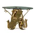 Arman 1928  2005 sculptural dining table with cello and saxophone france 1987 bronze glass signed and numbered 31 x 44 provenance original owners purchased from galerie ferrero nice f