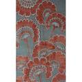 Florence broadhurst 1899  1977 cadrys wool and silk area rug japanese floral sydney australia 2000s fabric label 6 x 9