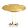 Meret oppenheim 1913  1985 simon gavina traccia table ultramobile collection italy 1970s gold leaf wood cast bronze manufacturers label 25 x 26 34 x 20 34