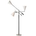 Arredoluce triennale floor lamp monza italy 1950s chromeplated brass enameled steel and aluminum marble three sockets stamped made in italy as shown 75 12 x 42 x 36