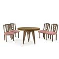 James mont 1904  1974 james mont design breakfast set table and four chairs new york 1960s cerused oak printed vinyl unmarked table 29 12 x 42 dia chairs 34 34 x 17 x 20