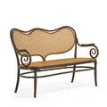 Style of thonet bentwood bench austria ca 1910 beechwood cane 36 12 x 57 x 26