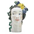 Lotte calm b 1897 wiener werkstatte glazed ceramic head austria 1920s stamped ww made in austria 960 8 34 x 5 12 x 5 literature fahrbecker wiener werkstatte 19031952 1995 plate 15