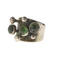 Sam kramer 1913  1964 ring with stalks new york 1940s50s sterling silver tourmaline stamped with artists cyphersterling size 8