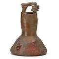 Robert turner 1913  2005 reductionfired stoneware vessel with applied elements shino glaze alfred ny signed 10 x 6 34 provenance the henry bauer collection