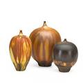 Rose and erni cabat three feelies onion skin and brown glazes arizona signed 4 12 4 3 14