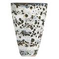 Otto natzler 1908  2007 gertrud natzler 1908  1971 tall vase white and black volcanic glaze los angeles ca signed 7 12 x 5