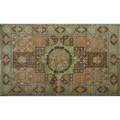 Mamluk contemporary roomsize handknotted rug geometric pattern in pastel tones unmarked 6 x 9