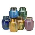 Fulper six short vases flemington nj 1910s1920s all marked but one obscured by glaze 4 12 x 3 12