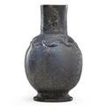 George ohr 1857  1918 tall baluster vase with inbody twist blistered gunmetal glaze biloxi mi 18981910 script signature 8 x 4 12