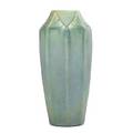 Van briggle tall early vase with leaves frothy blue and green glaze colorado springs co 1904 signed aa van briggle1904v241 11 x 5
