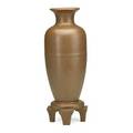 Fulper fourfooted urn cafe au lait glaze flemington nj 191622 racetrack stamp 16 12 x 5 34