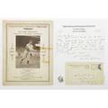 Walter johnson baseball ephemera signed handwritten letter on cleveland baseball co letterhead and envelope together with a 20th anniversary testimonial dated 1927 letter 8 12 x 11