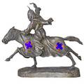 The birth of a nation sterling statuette mounted ku klux klansman commemorating the silent film the birth of a nation ca 1915 engraved on the base with the title the clansman and to david war