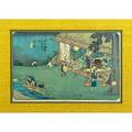Utagawa hiroshige japanese 17971858 three color woodcuts mid 19th c framed mitake tsuchiyama and tamagawa tsutsuminohana each signed and titled largest 14 x 9 sight
