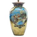 Italian reverse painted table lamp classical scene 20th c artist signed matteocorvino 18 12