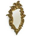 Rococo style mirror gilded and carved frame 20th c 39 x 25