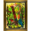 Joseph meierhans american 18901980 two oil on masonite abstract works artist made frames signed larger 32 x 24