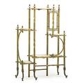 Victorian etagere brass frame with six marble shelves and finials 19th c 54 x 35 x 15