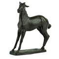 Hughlette wheeler american 1901  1955 bronze sculpture of horse pep signed and titled with gorham co foundry mark 9 x 8 x 2 34