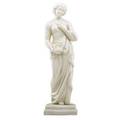 Irish belleek porcelain figurine of a partially nude woman in mid 20th c green mark 15