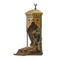 Vienna bronze orientalist lamp reclining woman being fanned by a servant early 20th c stamped nam greb 16