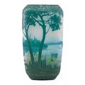 Daum cameo glass vase with landscape on frosted ground early 20th c marked daum nancy with cross of lorraine 5 12