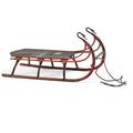 American paintdecorated sled wrought iron runners with goose neck ends 19th c 18 x 38 x 16