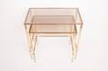 Set of Two 2 Brass Nesting Tables