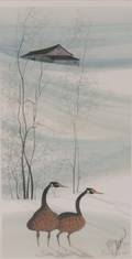 P Buckley Moss Snow Visitors Signed Print