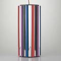 Lightolier cylindrical fixture canada 1960s polychromed aluminum paper label 18 x 8 dia