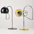 Acme lite two swivelarm desk lamps congers ny 20th c painted metal chrome sticker labels taller 17
