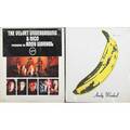 Andy warhol american 19281987 two album covers with lps one is mono the velvet underground  nico banana both 12 12 x 12 12