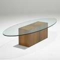 Harvey probber coffee table usa 1950s rosewood and glass unmarked 12 12 x 60 x 24