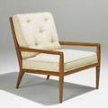 Th robsjohn gibbings widdicomb lounge chair grand rapids mi walnut upholstery unmarked 31 12 x 26 x 33 12