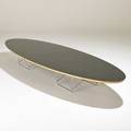 Charles and ray eames herman miller surfboard coffee table etr usa 1990s laminated plywood zincplated steel metal label 10 x 89 12 x 29 12