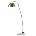 Arc floor lamp 1960s chromed steel brushed aluminum marble enameled steel unmarked 65 x 40 x 14