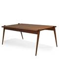 Phillip enfield walnut dropleaf dining table new york 1950s unmarked open 29 12 x 40 12 x 73 34 closed 24 wide