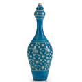 Guido gambone glazed faience decanter geometric pattern italy 1960s signed with donkey gambone italy 13 12 x 4 14