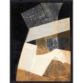 Dante leonelli italian b 1931  abstract mixed media on panel collage 1962 framed signed 13 14 x 9 34