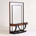 European art deco vanity 1920s rosewood birch ebonized wood acrylic mirrored glass 70 x 47 12 x 16 12