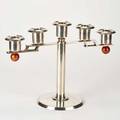 August wellner silverplated fivearm candelabrum germany ca 1930 marked 11 x 14 34 x 6 12