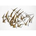 C jere artisan house flock of seagulls brass wall sculpture california 1968 signed 21 12 x 54