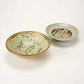 Antonio prieto two glazed stoneware bowls california 1950s both signed larger 3 14 x 9 12