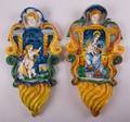Italian Ceramic Wall Pockets Pair