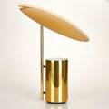 George nelson koch  lowy halfnelson table lamp usa 1960s enameled aluminum chromed steel unmarked 18 x 15 14 dia
