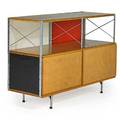 Charles eames 1907  1978 ray eames 1912  1988 herman miller eames storage unit esu no 220 zeeland mi 1954 birch plywood laminated walnut zincplated steel enameled masonite stamp